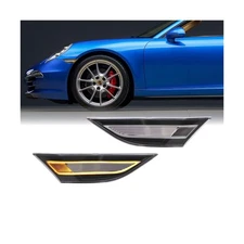 USR 14-20 Cayman OE Euro Style Amber LED Black Housing All Clear Lens Bumper ...