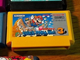 Loose Famicom Cart Lot &ndash; SMB 3 &middot; Splatterhouse &middot; Dodgeball &middot; Spartan x & Star F