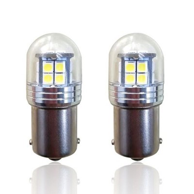 2x BA15S 1156 LED Bulbs 6V DC White Bremsleuchte Mini Rückfahrscheinwerfer