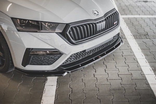 Maxton Design Frontlippe V.3 Passend FüR Skoda Octavia Rs Mk4 Schwarz Hochglanz-image