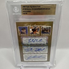 Ryan Kalish * Josh REDDICK * Lars Anderson * Rookie Autograph BGS Auto RC #/10