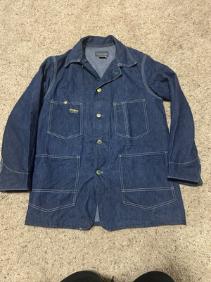 #ad #ad Vintage OshKosh B#x27;Gosh Denim Chore Coat Jacket Lot 301 Size 40 Reg Union Made $200.00