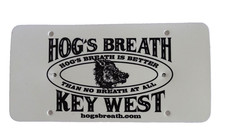 hOG’S BREATH BERLINE KEY WEST FLA RÉTRO PLASTIQUE PLAQUE DE VANITÉ VOITURE AUTO neocurio