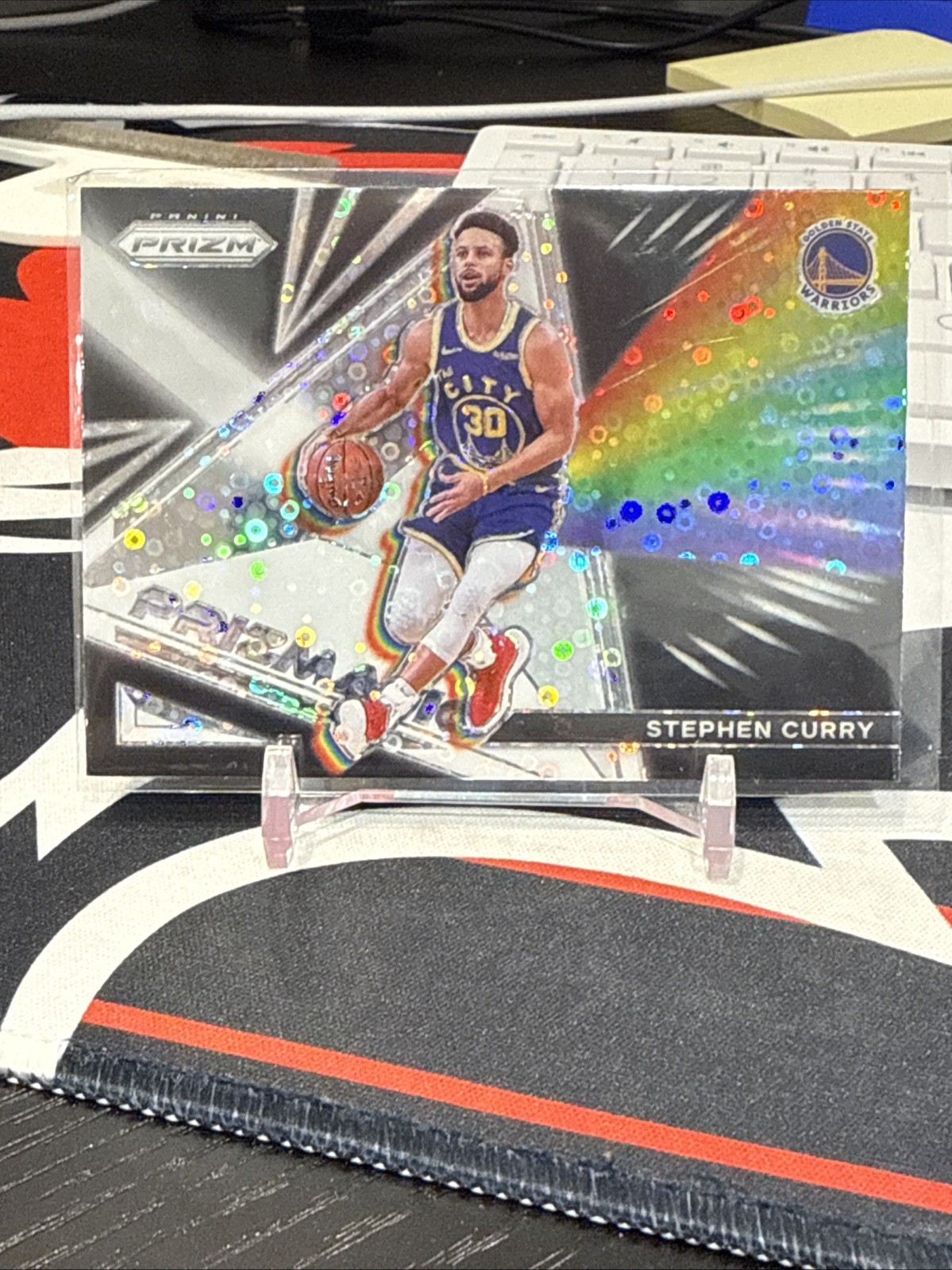 STEPHEN CURRY 2021-22 Panini Prizm FAST BREAK Prizmatic Insert #26 SILVER DISCO!
