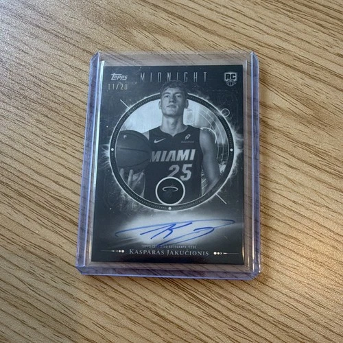Topps 2025-26 Midnight Kasparas Jakucionis RC Auto Midnight Oil Marks MOR-KJ /20