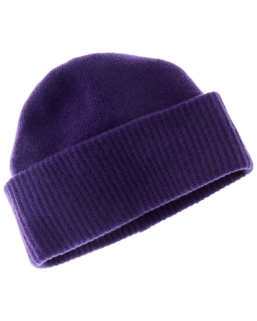 Женская кашемировая шапка Portolano фиолетового цвета