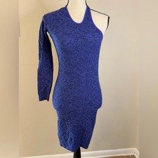 BCBGeneration Blue body con cold shoulder mini Dress SZ XS