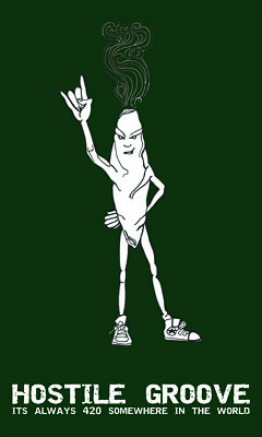 Hostile Groove T-Shirt | Green Jointman shirt | Out of Print from