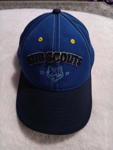 Boy Scout Wolf Cub Hat BSA Youth Adjustable Blue Cap