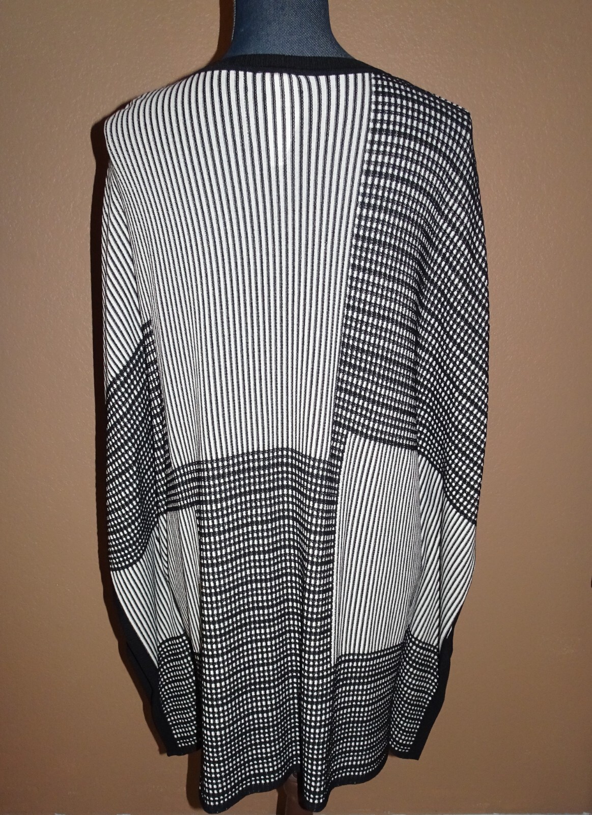 Chico's Tabard Striped Patchwork Poncho Pullover … - image 3