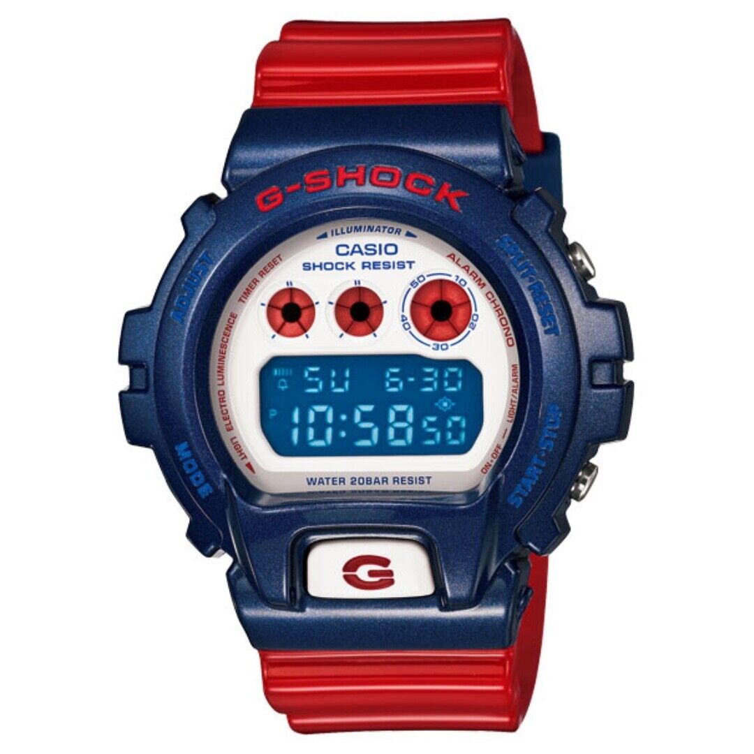Rare Casio G-Shock Blue and Red Men's Watch DW-6900AC-2 Rare Casio G-Shock Blue and Red Men's Watch DW-6900AC-2