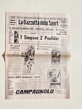 GAZZETTA DELLO SPORT 20 MARCH 1964 VAN LOOY - MILAN-SANREMO -ADVERTISEMENT CAMPARI