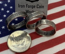 Tennessee TN Handcrafted Washington Quarters coin ring Sizes 5-10 2002 SEALED