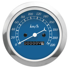 Motor Meter Racing Classic 85mm 3-38 Mechanical Speedometer Odometer 220 Kmh