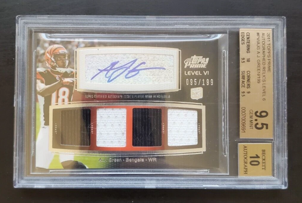 AJ Green Topps Prime Autograph Relics Level 6 #PVIAJG Base