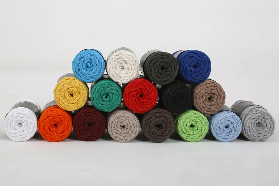 Wollbiene Makramee Garn 5mm I 70m I  - Baumwollgarn Mischgarn Mischgarn Knüpfen - Bild 2 von 4