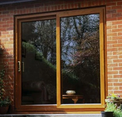 Full Irish Oak Sliding Patio uPVC / Patio Doors / 2000mm x 2100mm / BRAND NEW - Image 1 of 2