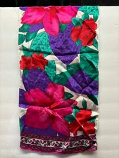 5 Assorted Long Scarves Ranging from 52" to 68" Different Floral Fabrics