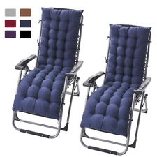1/2pc Chaise Lounge Cushion Replacement Thick Padded Recliner Pad Indoor Outdoor