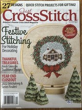 Just Cross Stitch magazine Dec 2022 Festive stitching for Holiday decorating