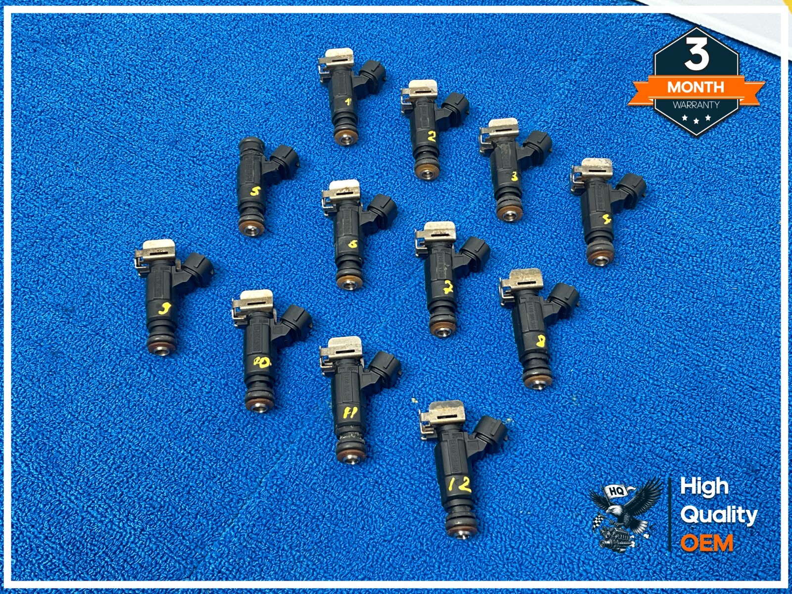 2007 - 2010 BENTLEY CONTINENTAL GTC ENGINE FUEL INJECTOR SET OF 12 OEM