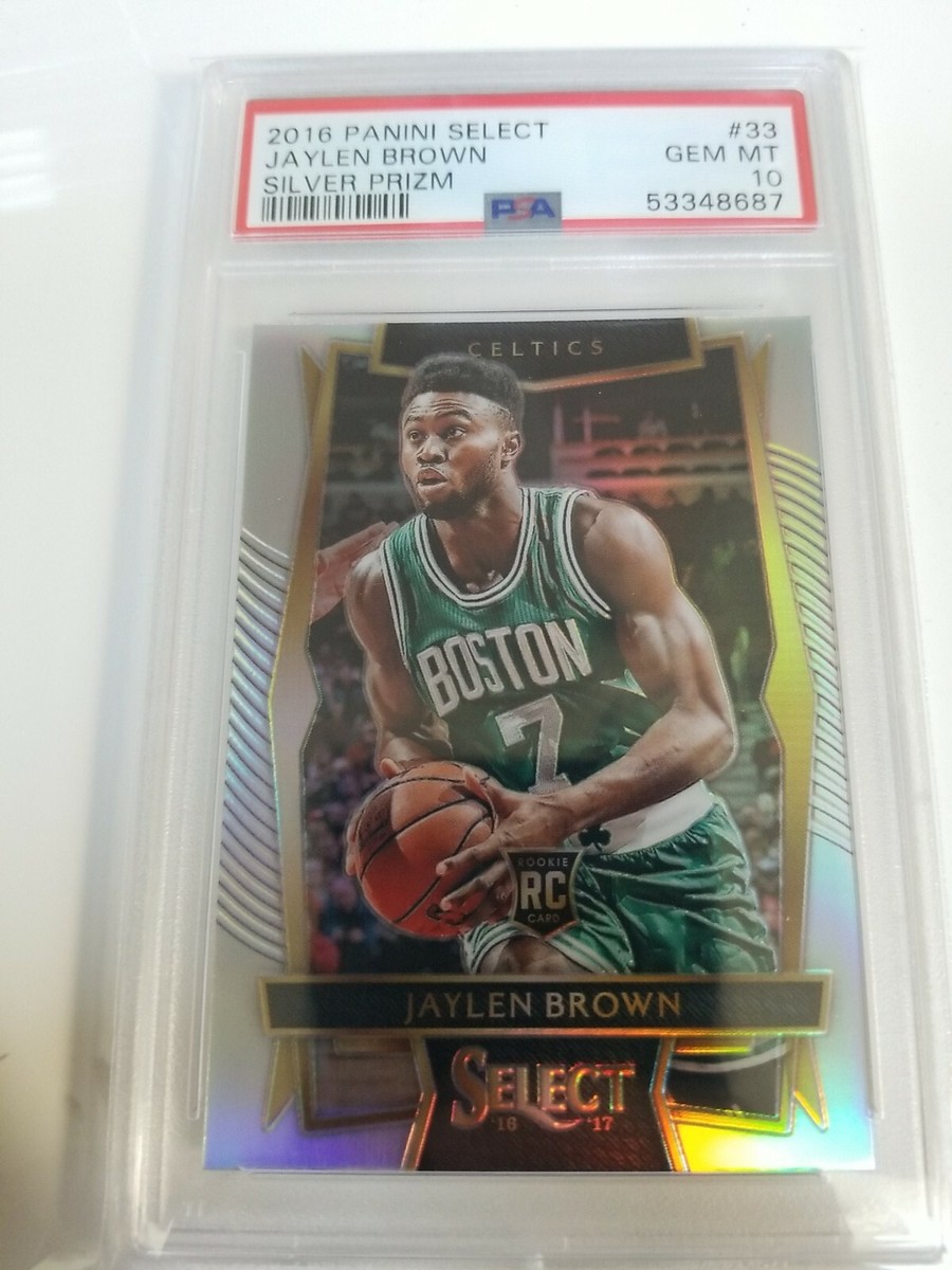 2016 Panini Select Silver Prizm Jaylen Brown ROOKIE RC #33 PSA 10 