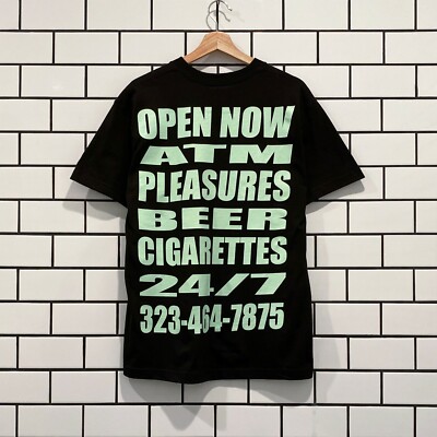 beer and cigarettes shirt PLEASURES LIQUOR T-SHIRT BLACK