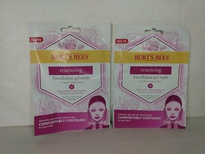 Burts Bees Renewing Biocellulose Gel Face Mask 2 Pack
