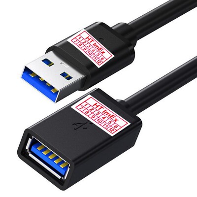 USB3.0-Verlängerungskabel 1m A-Stecker auf A-Buchse SuperSpeed schwarz usb cable