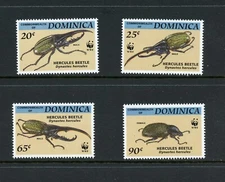 Y472  Dominica  1994   insects beetles   4v.   MNH