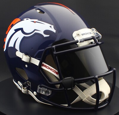 DENVER BRONCOS NFL Football Helmet with REVO BLACK Visor / Eye Shield