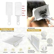 2PCS Professional Barber Fading Comb V  Shape Blending Flat Top Hair Cutting Tool
