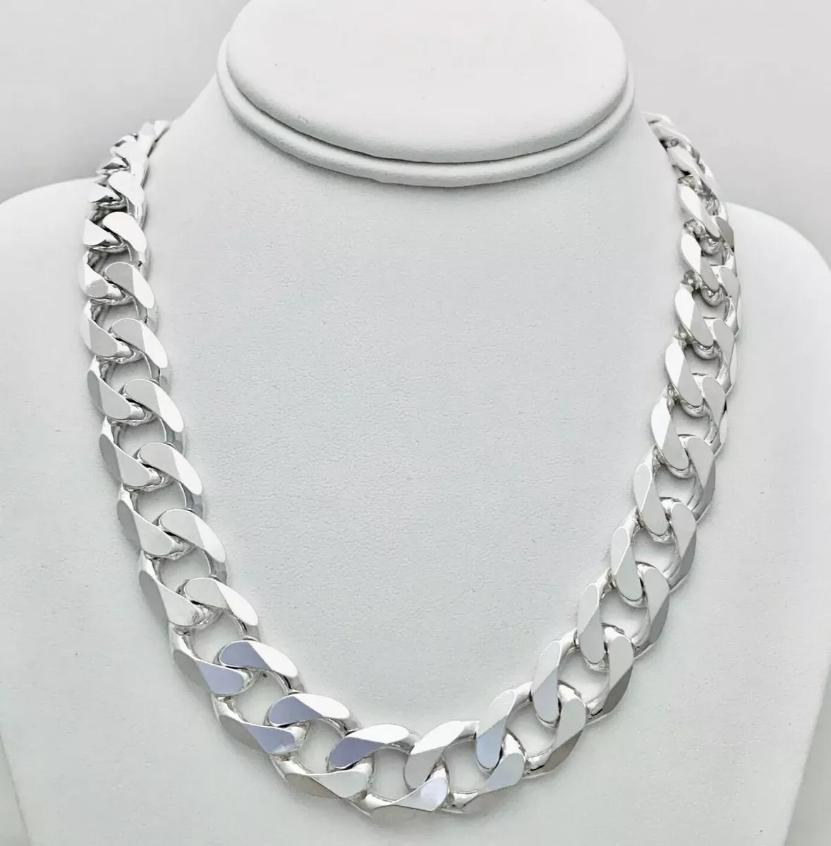 Sterling Silver Curb Chain Necklace -22-in. - Men