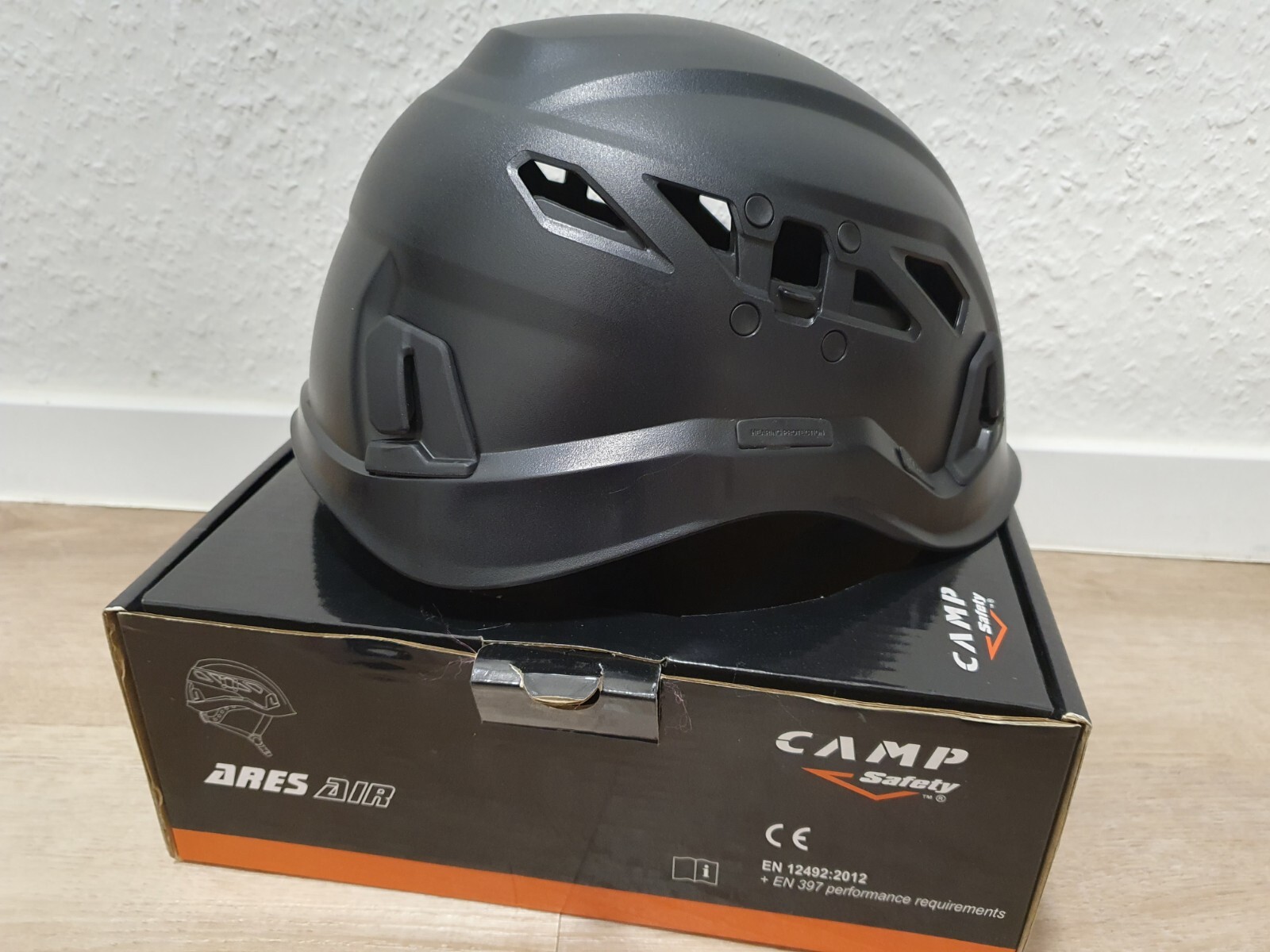 Casco de protección Camp Safety Ares Air altura construcción híbrido certificado ABS EN 397 negro