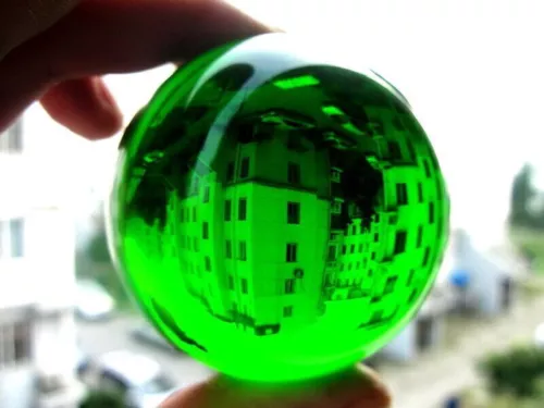 40-100mm Natural Green Obsidian Sphere Large Crystal Ball Healing Stone - Picture 4 of 10
