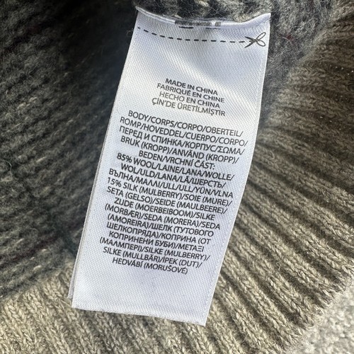 POLO RALPH LAUREN Wolle Pullover 2XL Seide Sweater Strickpullover 15900 Grau - Bild 7 von 8