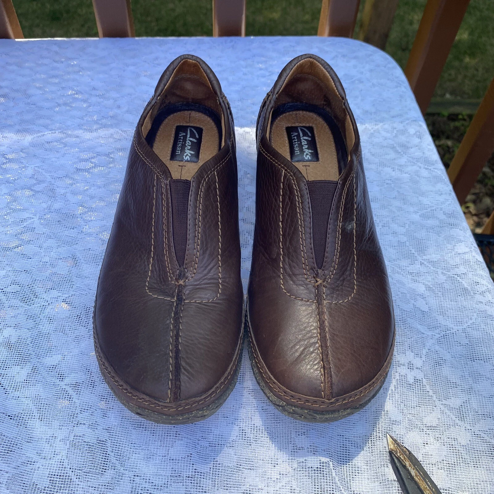 Scarpe mocassino donna Clarks Artisan in pelle marrone taglia 9M