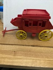 Vintage Wells Fargo horse drawn carriage, stagecoach, plastic