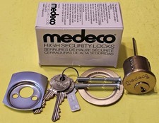 MEDECO RIM 1 1/16 HIGH SECURITY DOOR LOCK CYL...