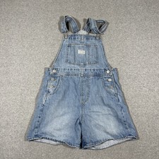 Levi's Vintage Shortalls Women's XS Denim Light Wash Jeans Overall Shorts