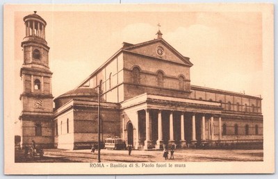 Vintage Roma Basilica di S. Paolo fuori le mura Postcard Italy