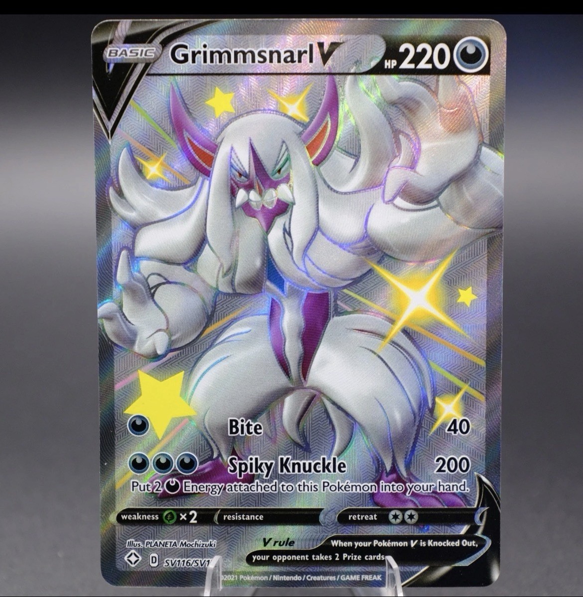 Grimmsnarl VMAX NM SV117/SV122 Shining Fates Holo 2021 Pokemon Card NM