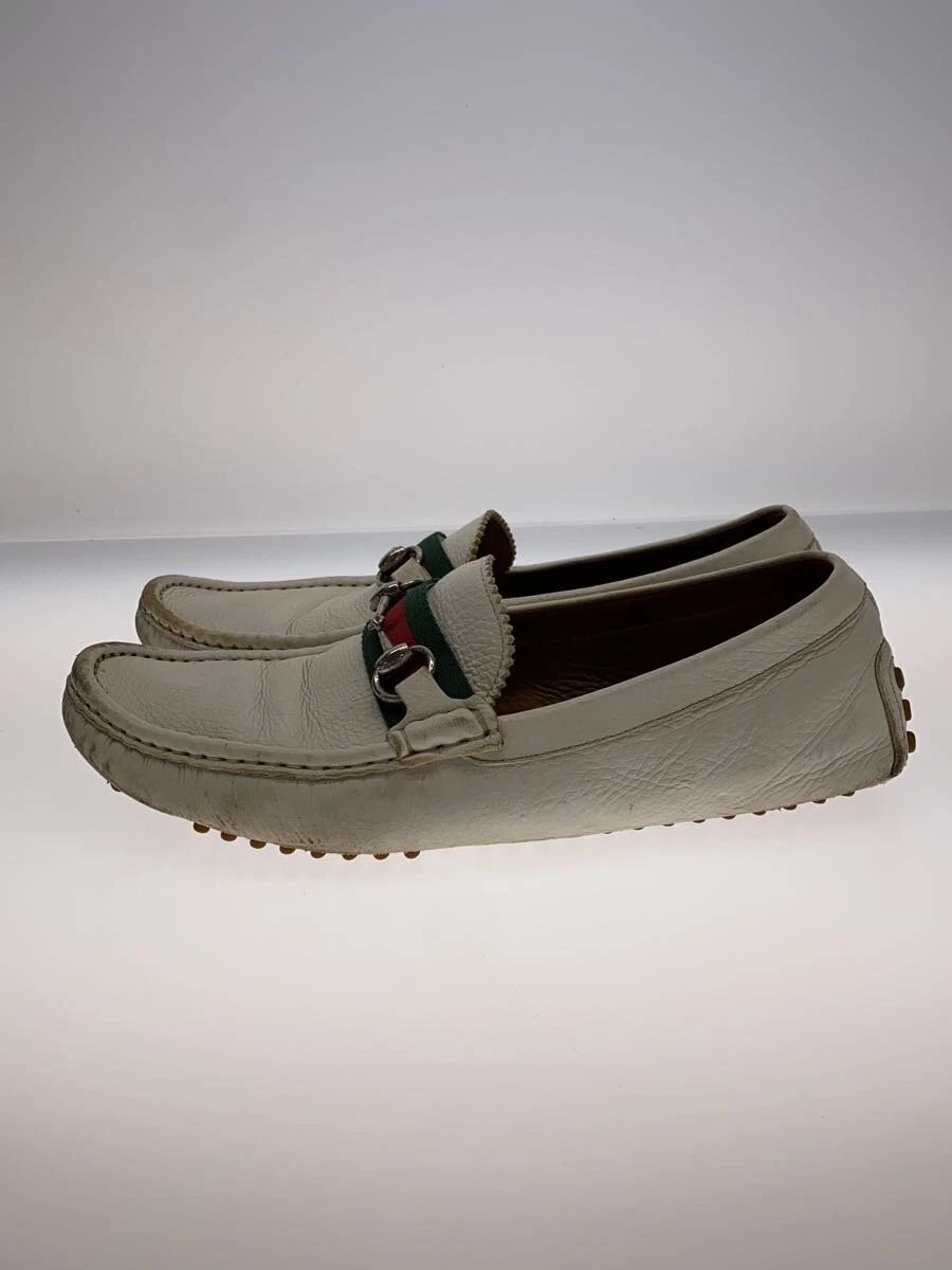 Mocassins Gucci cuir blanc chaussures décontractées pointure 9 occasion