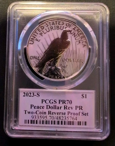 2023-S Reverse Proof Peace Dollar PCGS PR70 Ultra Breaks