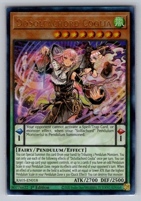 Yugioh DoSolfachord Coolia (Ultimate Rare) RA05-EN018 NM