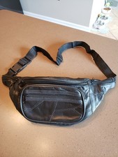 Black Leather Fanny Pack Or Crossbody