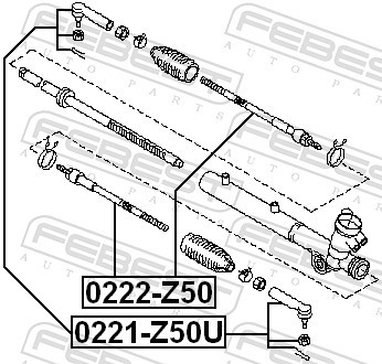 2x ✅Fits FEBEST 0222-Z50 TIE ROD NISSAN MURANO Z50 2002.09-2007.10 C ⭐UK Seller⭐