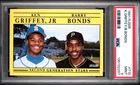 Ken Griffey Jr & Barry Bonds - PSA 9 MINT 1991 Fleer Superstars *Sharp* HOF