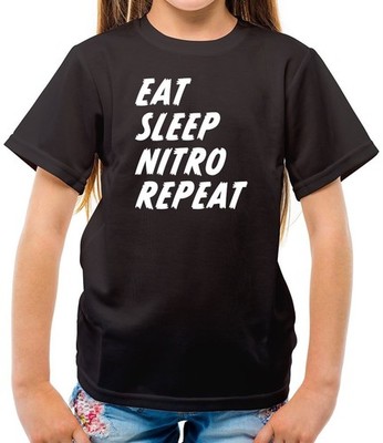 Essen Schlaf Nitro Wiederholen - Kinder T-Shirt - Gladiator TV Contender