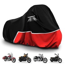 Waterproof Motorcycle Cover for Harley Davidson Cruiser Models, UV Rain Protec